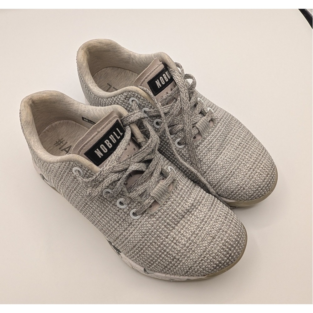 NOBULL SuperFabric Trainer Grey Camo Cross Training Shoes Mens 5.5 Womens 7